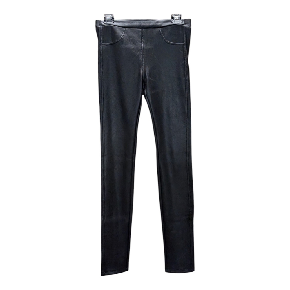 Faux Lather Leggings, BCBGMAXAZRIA Black Skinny Pants